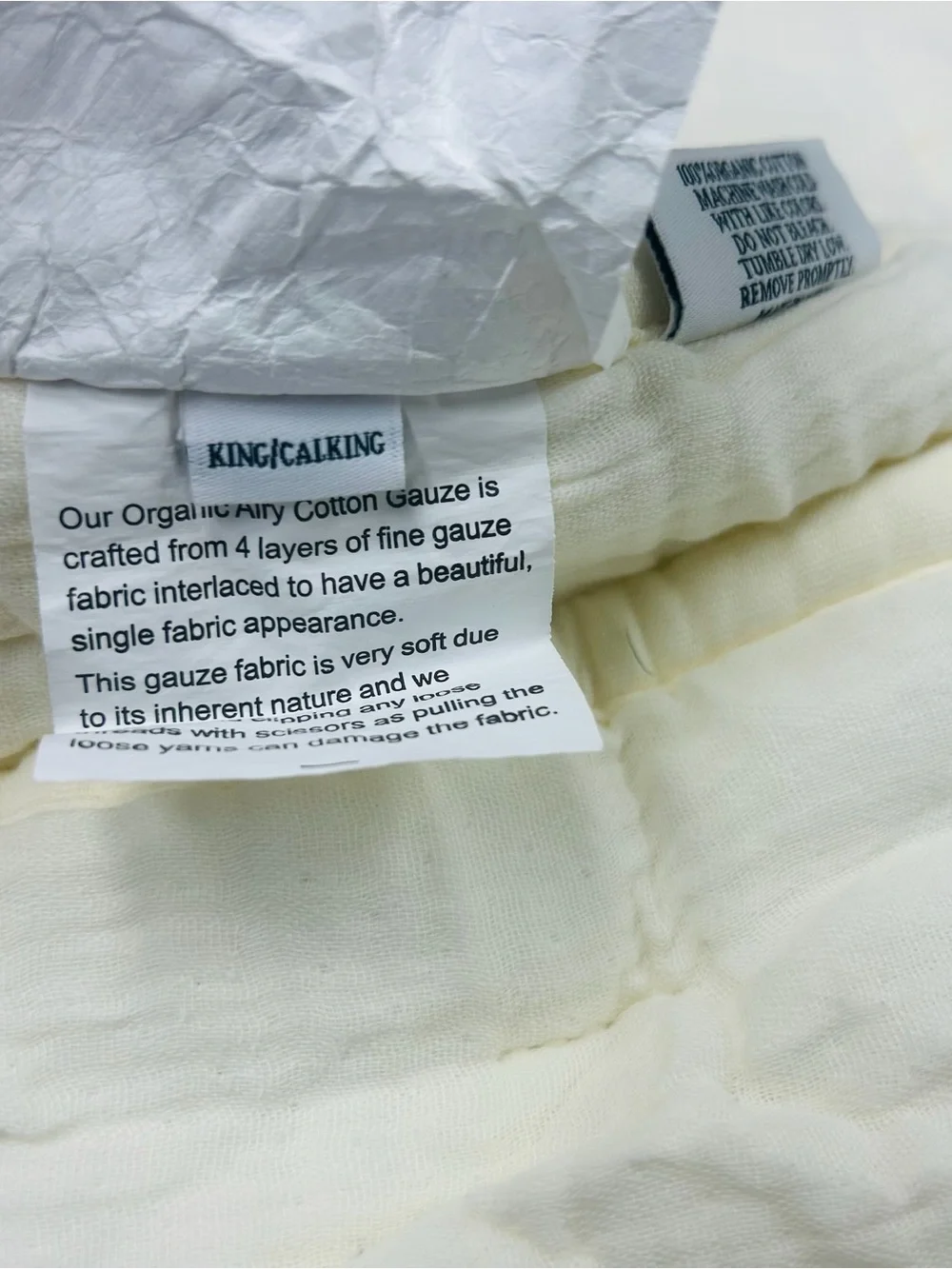 QUINCE Organic Airy Gauze Dream Quilt King/Cal King Ivory 8598
